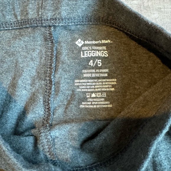 Girl’s Members Mark Leggings - Picture 3 of 4